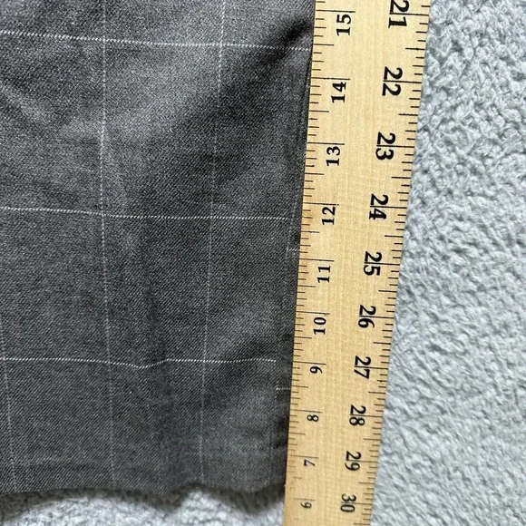 Lee‎ Plus Flex Motion Trouser Pant Heather Grey Windowpane Plaid Size 18w Petite - Picture 5 of 8